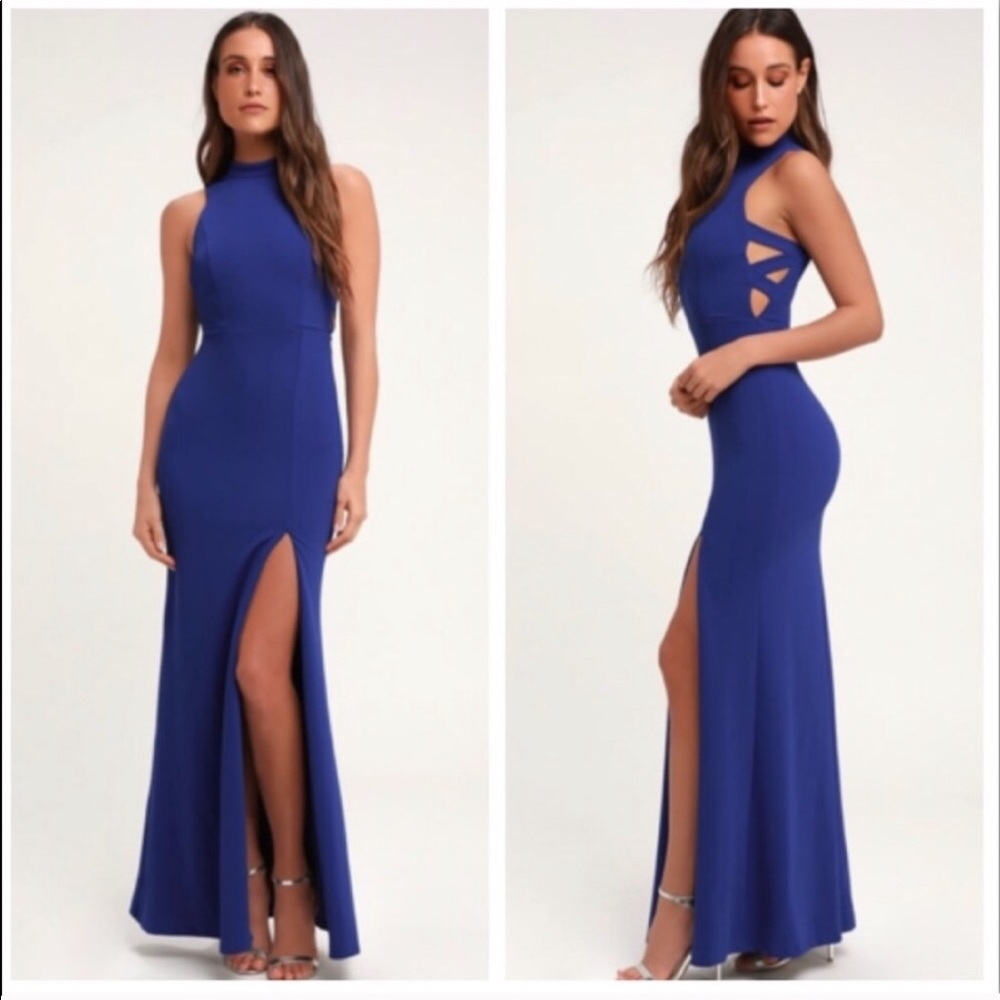 NWT! Lulu’s Royal Blue Maxi Dress